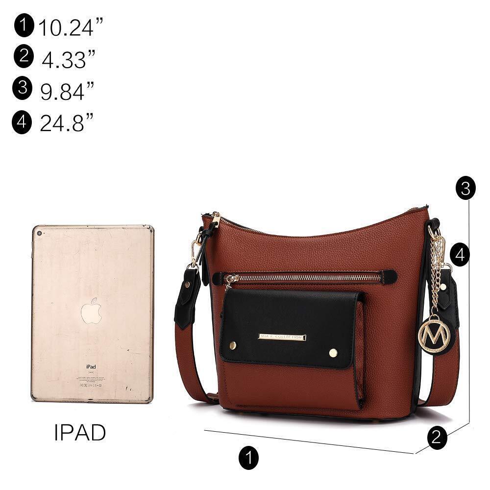 2110 Crossbody Bag , PU Leather Pocketbook Handbag – Designer Side - Picture 4 of 7